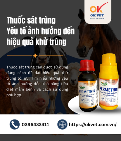 Thuốc sát trùng Yếu tố ảnh hưởng đến hiệu quả khử trùng