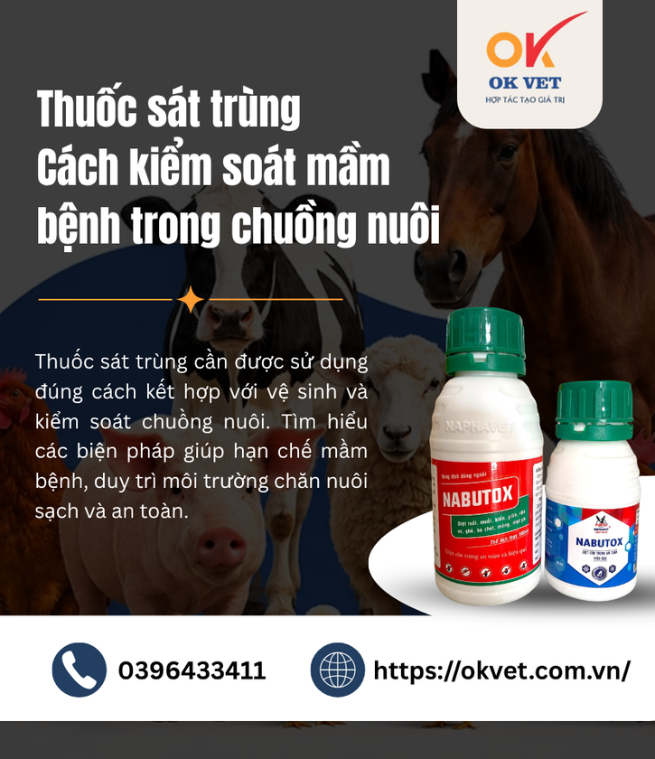 Thuốc sát trùng Cách kiểm soát mầm bệnh trong chuồng nuôi