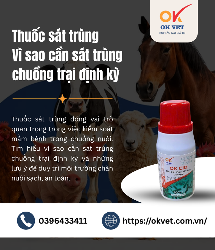 Thuốc sát trùng Vì sao cần sát trùng chuồng trại định kỳ